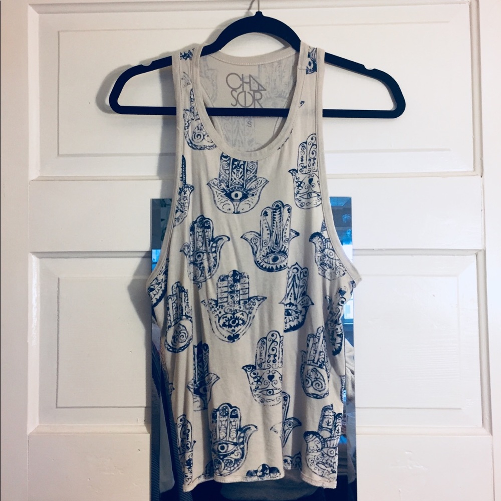 Chaser Hasma Hand Racerback Tank Top
